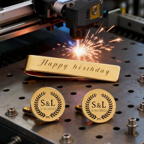 Gemelos personalizados con monograma para hombre miniatura 6