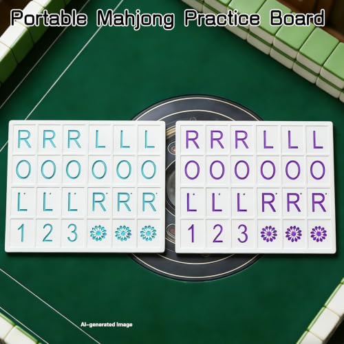 AGLOO Tablero portátil de práctica de Mahjong miniatura 2
