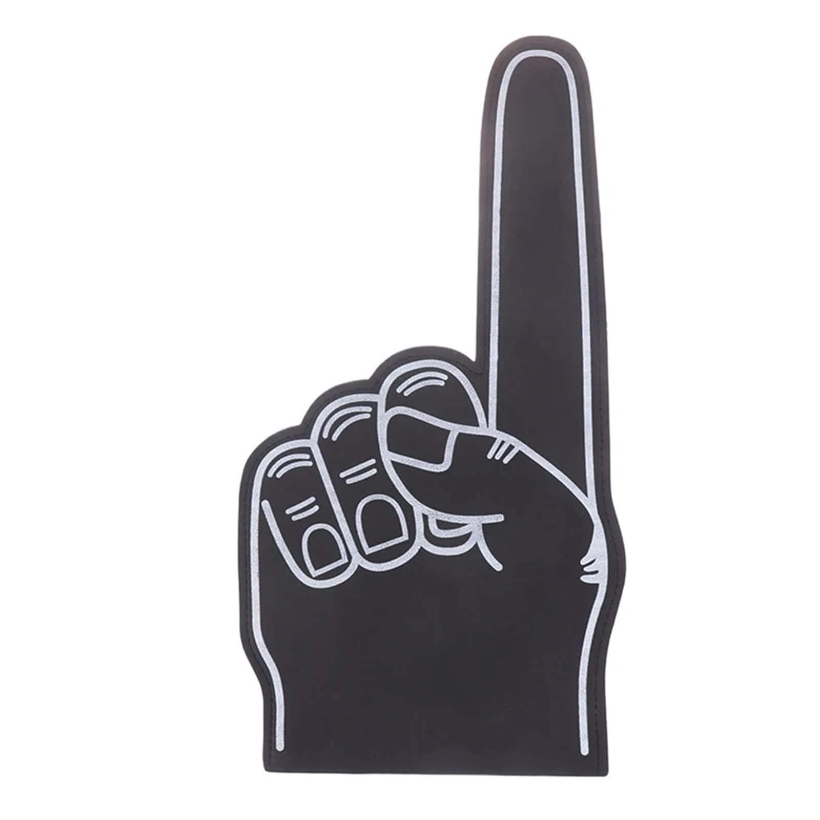 3pcs Universal Large Foams Fingers Cheerleading Props Hand Sports Event Cheering Palm Party Number 1 Foam Fan Finger for Parties Celebration(Black)