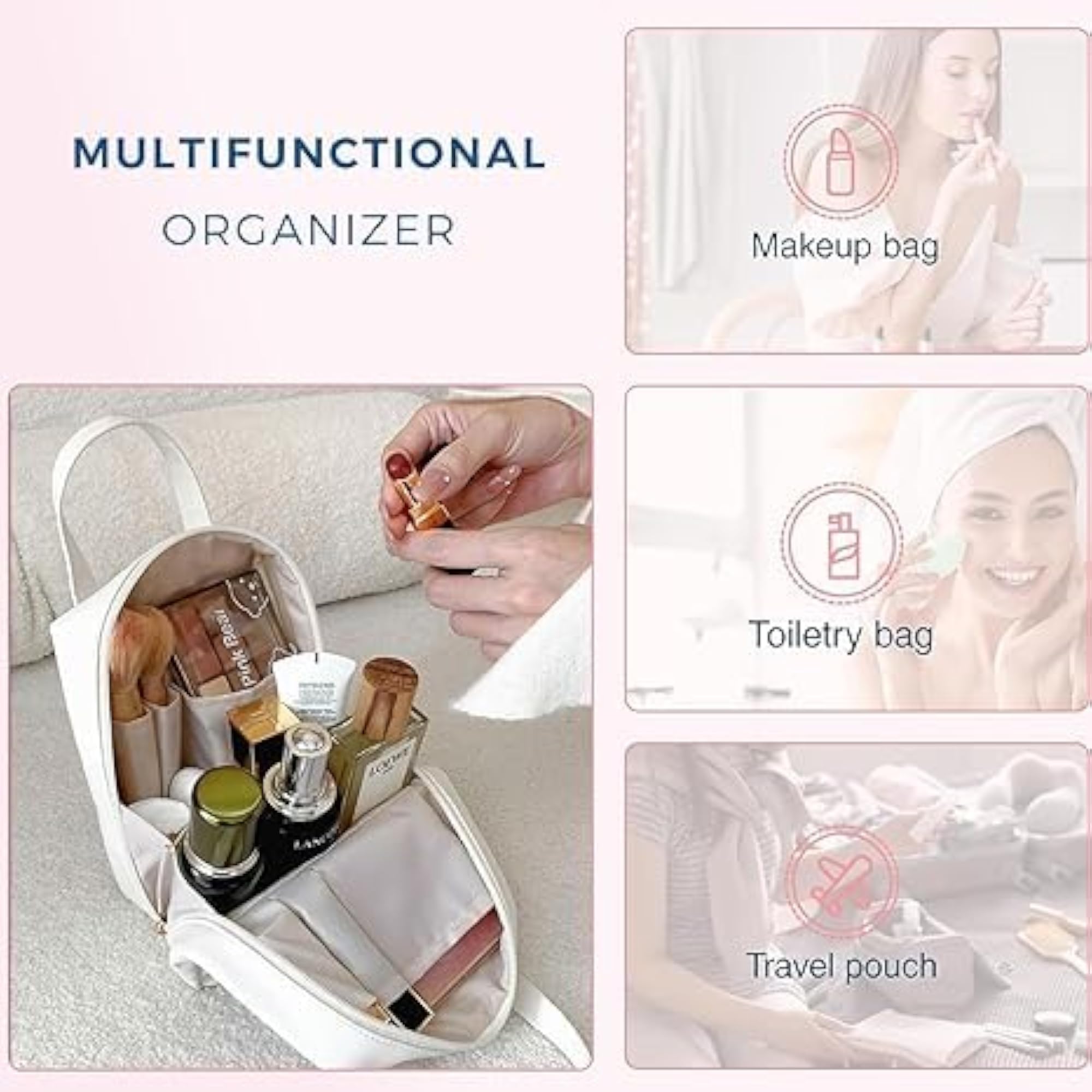 Multi-Functional Portable Handheld Cosmetic Bag