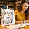 The Reader Canvas Tote Bags for Women, Reusable Tote Bag for Women, Durable and Foldable Shoulder Bags, Cute Travel Bag for School Gym Work, Book Lover Gifts for Women Men #1