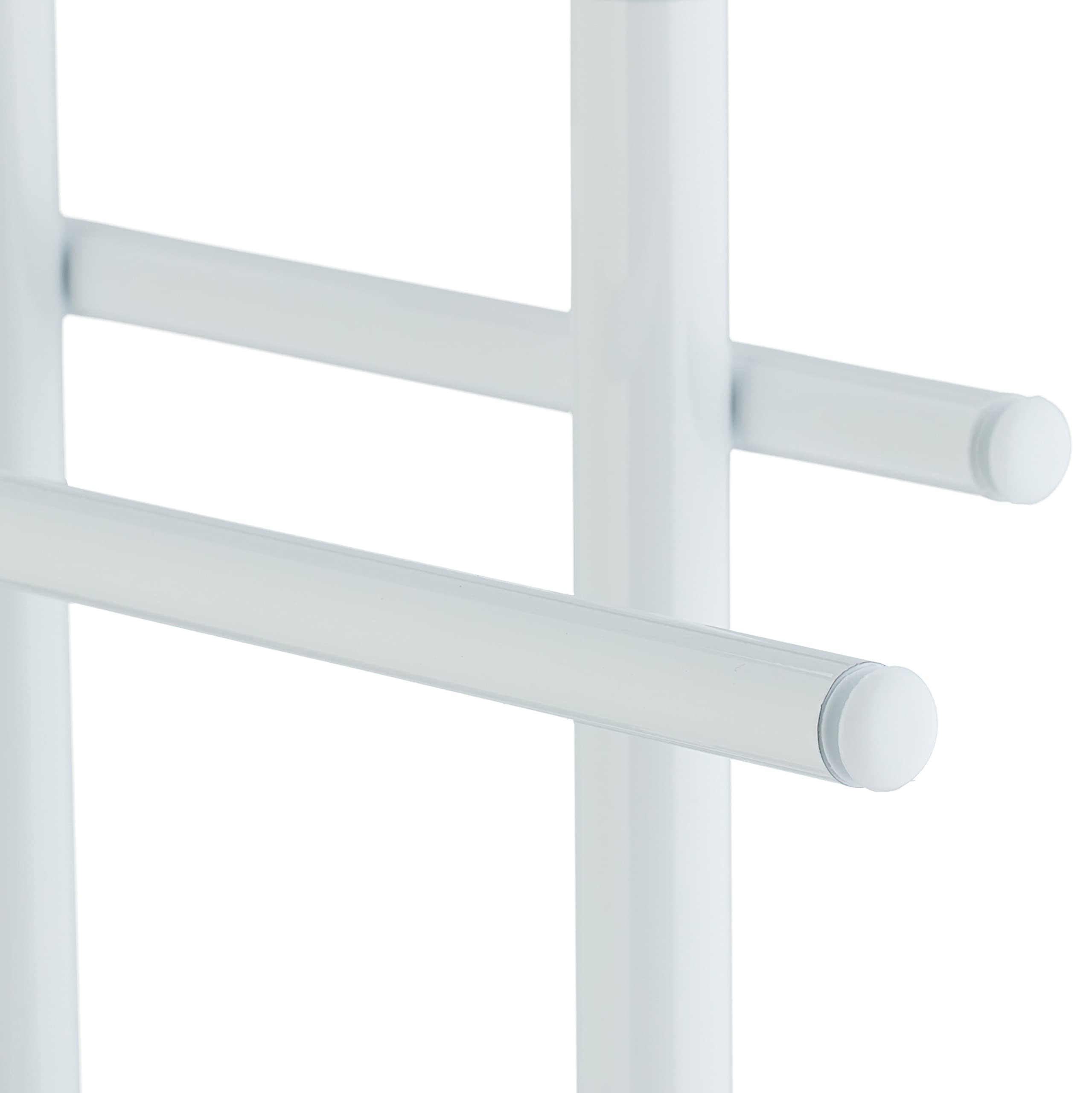 Relaxdays Porte-Serviettes, 3 Barres, métal, HxLxP: env. 83 x 39 x 18 cm, Porte-vêtements Non Fixe, Blanc