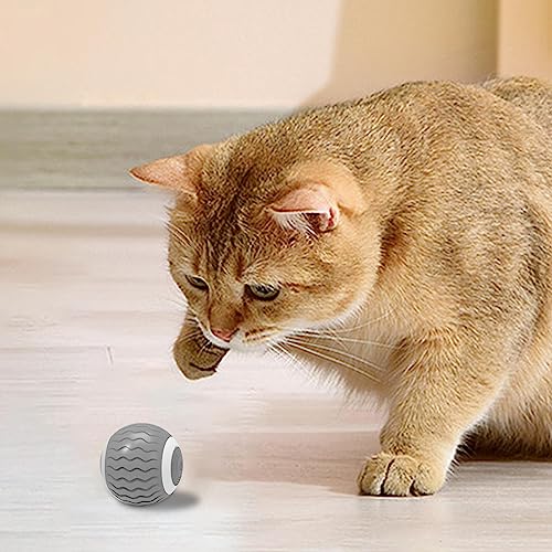 gato inteligente,Brinquedos Interativos para Gatos Bola Rolante - Recarregável 360° co rotação autom