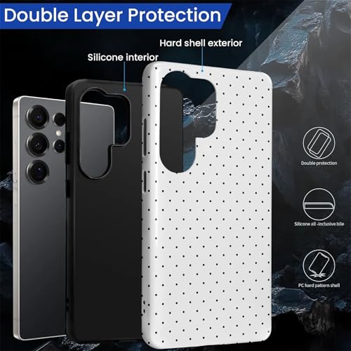 Coque Samsung S25 Ultra HL2 hybride silicone à pois blancs - 2