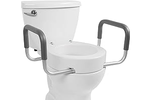 Vive Toilet Seat Riser for Elongated Toilet Bowls