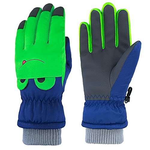 BABOBY Luvas infantis, luvas de esqui, luvas quentes, luvas de equitação, material à prova d'água c