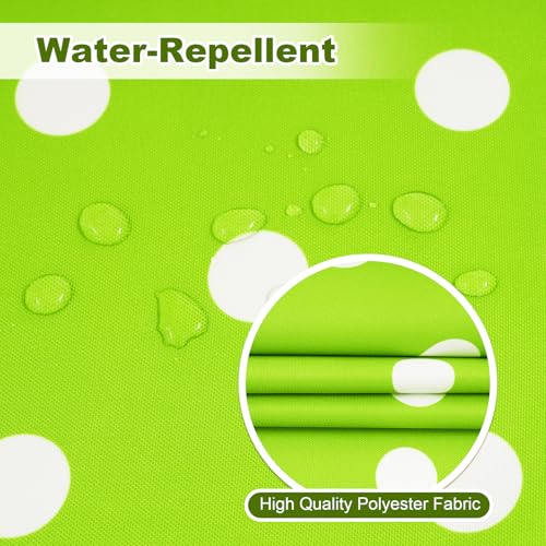 Image of Poise3EHome 60X84 Outdoor /Indoor Waterproof Spillproof Rectangle Tablecloth with Umbrella Hole for Camping, Picnic, Afternoon Tea, BBQ, Green Dot