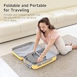 YOLEO Siège pour baby booster pour table à manger avec plateau amovible, siège pour boosteur réglable Portable pour la nourriture bébé / bébé, siège à manger pliable voyage et facile à nettoyer (Grey)