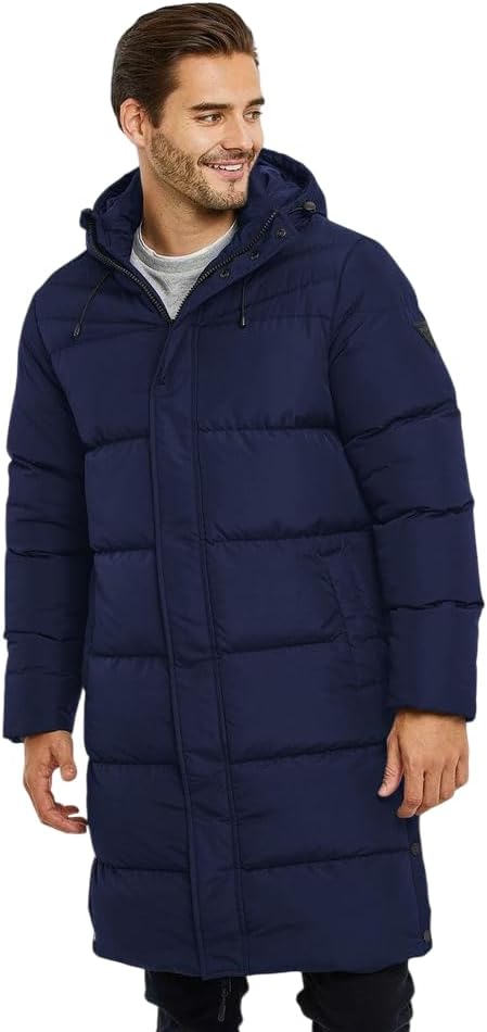 Spindle Mens Padded Winter Coat Zipped Hooded Puffer Double Layer...