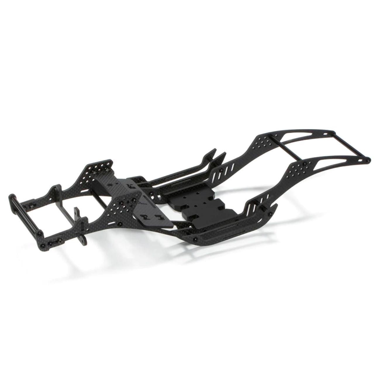 LCG Carbon Fiber RC Chassis Kit Frame Beam for 1/10 RC Rock Crawle, Gen3 Carbon Fiber LCG Chassis Guard Kit, Lightweight Thickened Bumper Frame Frame Guard for 1/10 RC Rock Crawler Axial SCX10