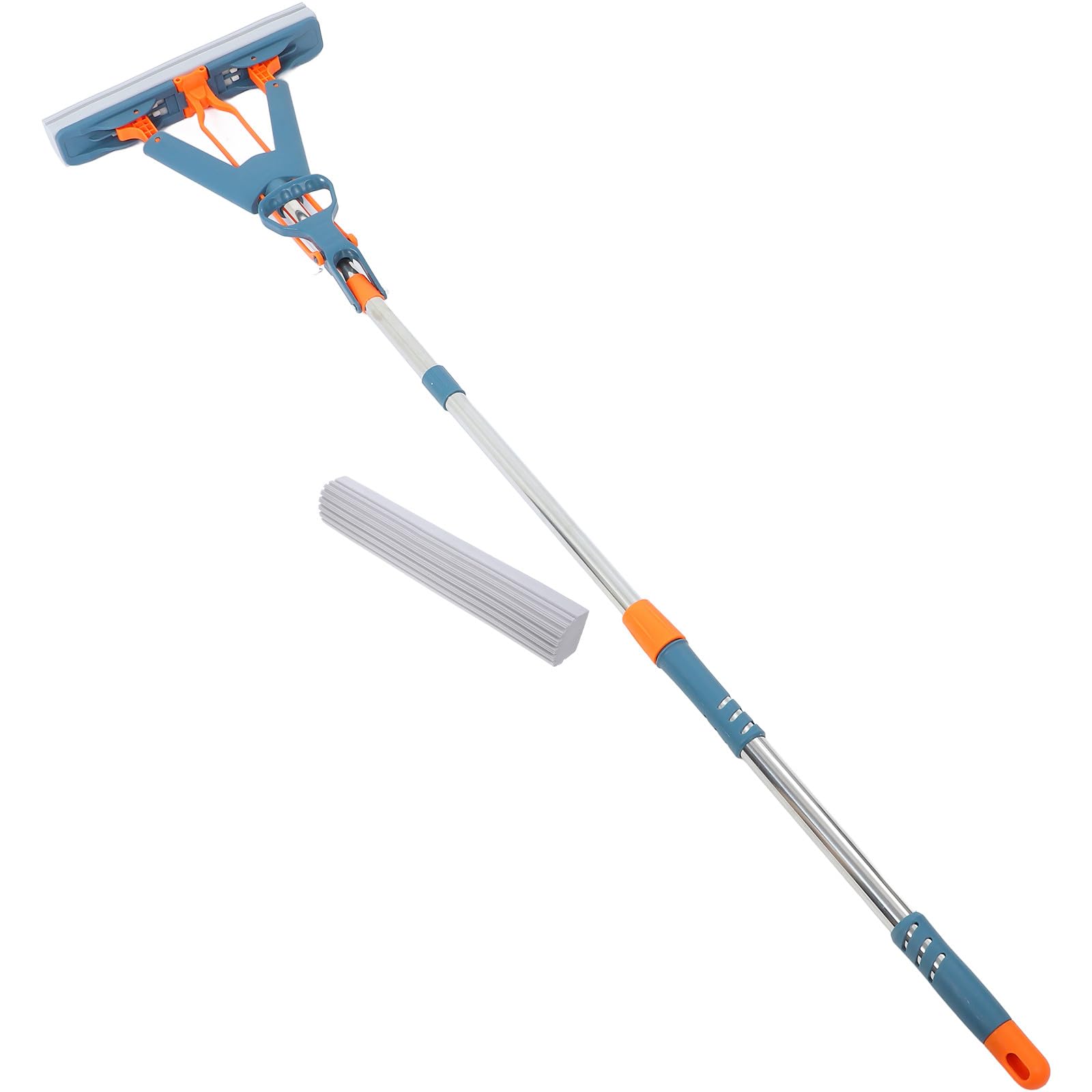 MAGICLULU Testa Abs Facile e Resistente per Sostituire Pavimenti Mop Lavapavimenti Doppio Uso Umido Asciutto in Spugna Assorbente , Struttura in Acciaio Inossidabile in Marmo