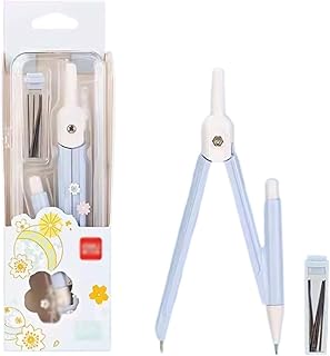 Compás Escolar Brújula de matemáticas de metal con recarga de plomo, brújula de herramientas de dibujo for estudiantes, suministros escolares y suministros de oficina Compases Matemáticas ( Color : B