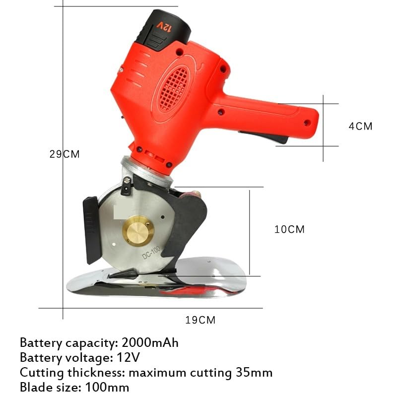 Tijeras eléctricas inalámbricas, batería de Litio de 12V, Costura de Ropa, Tela Transparente Redonda, Cuero