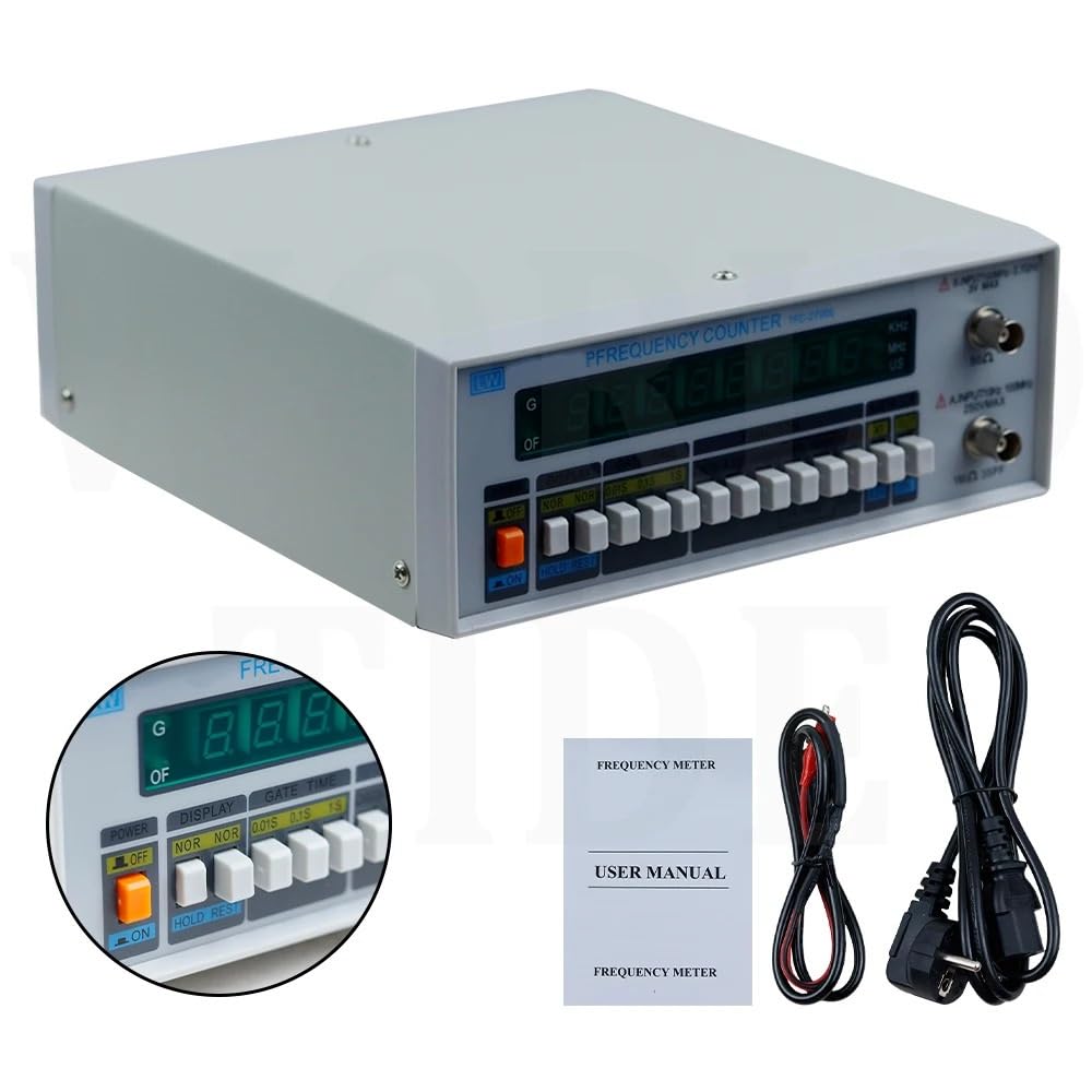 Contatore di frequenza ad alta precisione da 10 Hz a 2,7 GHz, display LED a 8 cifre, frequenzimetro digitale a doppio canale