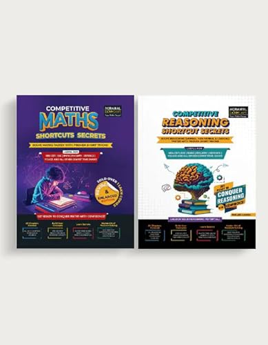 Examcart Competitive Maths + Reasoning Shortcuts Secrets Textbooks for All Government Exams (NRA CET, SSC, Bank, Railway, Defence, Police And All Other Exams) In English (2 Books Combo)