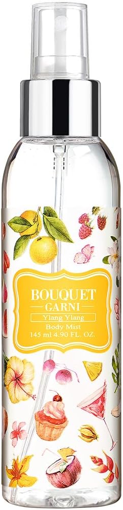 Bouquet Garni Hair & Body Mist Ylang Ylang Fragrance - Long-lasting Moisture & Fragrance, Mist for Women, Low Irritation (Containing Vitamin E, Citrus Acid) - 4.9 oz