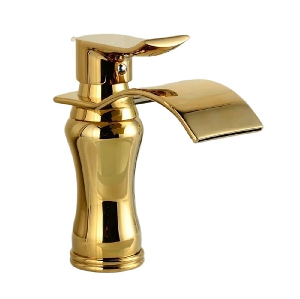 Robinet de cascade doré pour une salle de bains moderne