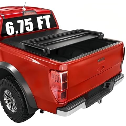 PENSUN 6.75 Ft Soft Tri-Fold Truck Bed Tonneau Cover for 1999-2024 Ford F250 F350 Superduty, Black Pickup Tonneau Cover Cover