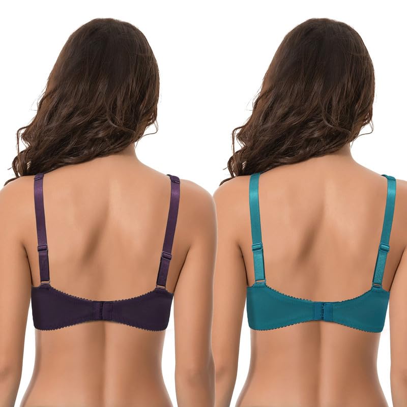 Curve Muse Reggiseno Altamente Coprente, Oscurante (Pacco da 2) Donna