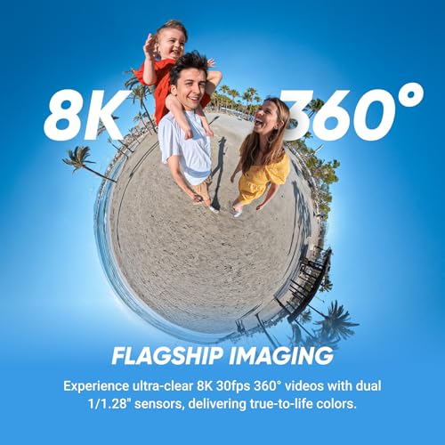 Image of Insta360 X5 Starter Bundle - Waterproof 8K 360 Action Camera, Leading Low Light, Invisible Selfie Stick Effect, Rugged & Replaceable Lens, 3-Hour Battery, Clear Audio, Stabilization