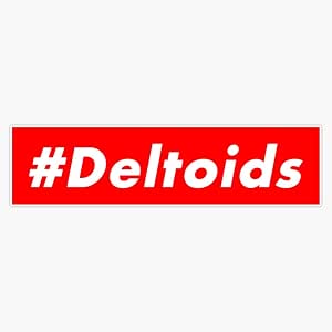 Deltoids Shoulder Workout Fitness Vinyl Decal - Waterproof UV Resistant 5 Inch Bumper Sticker