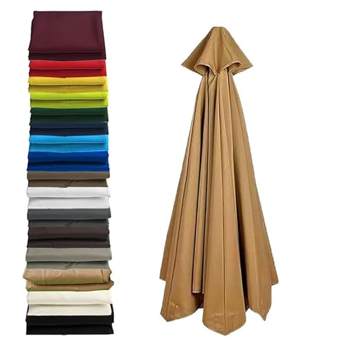 Mansfil Sombrilla voladiza de Repuesto de 3.5m (11 pies) con 8 Varillas. Cubierta Superior de Tela con poliéster Resistente a los Rayos UV para Exteriores, jardín, terraza y Patio.(Caqui)