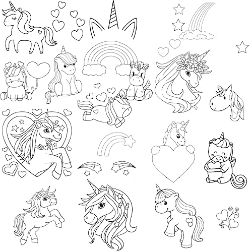 Image of Unicorn and Rainbow Embroidery Patterns - 32 Fun Modern Water Soluble Hand Embroidery Patterns by Peekaboo Porch on Sulky Stick n Stitch Self Adhesive Wash Away Stabilizer