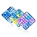 YMIR Pop It Fidget Toy - Juguetes Antiestres Niños y Adultos, Push Pop Bubble, Juguetes Sensoriales, Cuadrado de Colores para Explotar Burbujas. (Pack de 3)