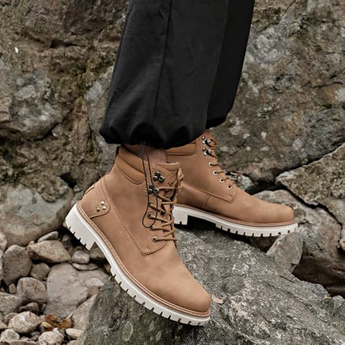 Image of Mens Snow Boots Fur Lined Hiking Boots Waterproof Anti-Slip Outdoor Climbing Shoes