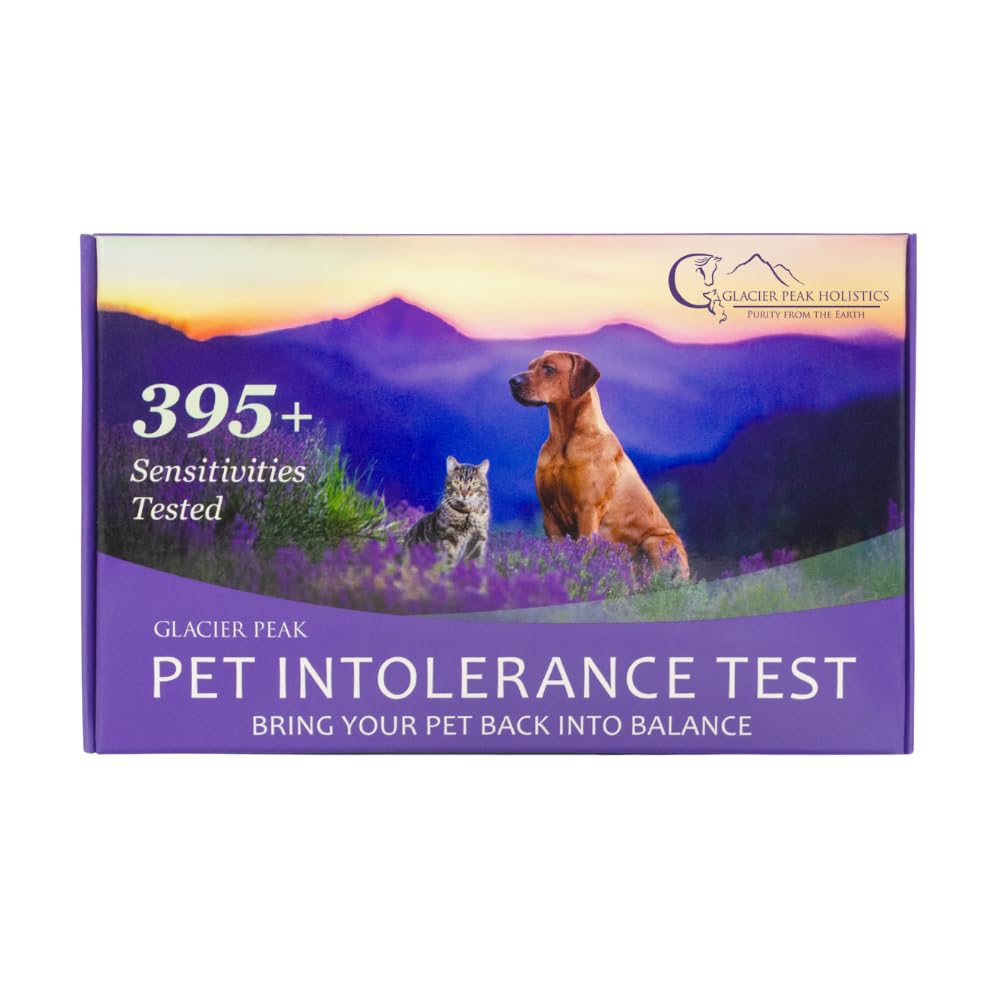 Glacier Peak Holistics, The Original Pet Intolerance Test - Screen Over 395 Food and Environmental Stressors, A Hair and Saliva Kit for Cat and Dog Sensitivities (Results in 7-10 Business Days)