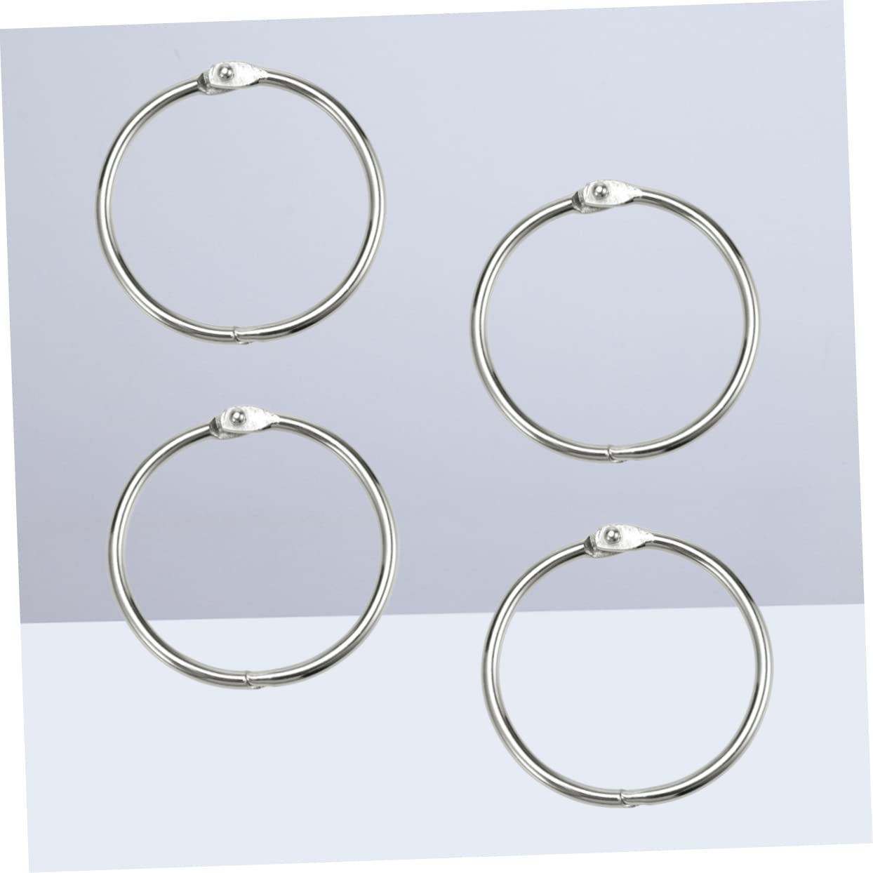 Anelli per Fogli Sciolti in Metallo 100 Pezzi, Argento | Diametro Interno 38mm e Esterno 45mm, Spessore 3, 0mm, per Memo Filing e Sample Holders