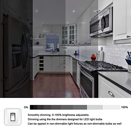 Image of E17 LED Bulb Dimmable, 7W Microwave Over Stove Bulb, 120V 60W Incandescent Equivalent, Daylight White 6000K, Fit for Whirlpool Maytag GE Kenmore Microwaves, Replaces 8206232A 1890433 AP4512653, 2 Pack