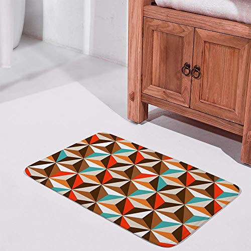 Tapis de salle de bain antidérapant absorbant l'eau triangle - 3