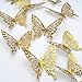 Schmetterlinge 3D Wanddeko, CAYUDEN 24 Stück 3 Größen Gold Schmetterlinge Wanddeko 3D Schmetterlinge zum Aufkleben Wandaufkleber Schmetterlinge für die Wand, Zimmer, Hochzeit, Party Dekoration
