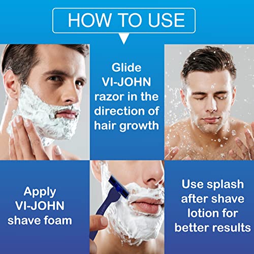 Image of VI- JOHN Shaving Kit For Men, Shaving Foam For Men (400gm Each- Pack of 2), Hair Gel (25gm)
