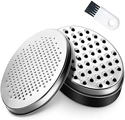 Cheese Grater with Food Storage Container and Lid Vegetable Chopper,Perfect for Hard Parmesan or Soft Cheddar Cheeses, Vegetables, Chocolate （Black）
