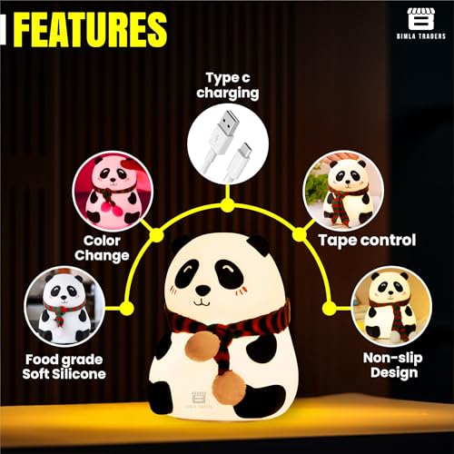 Image of CRAE Panda Night Lamp for Bedroom, Cute Lamp, Panda Light, Room Decor, Valentine Gift for Girlfriend (Close Eye)