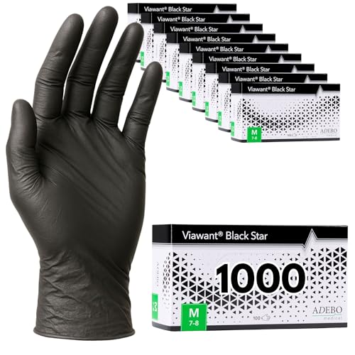 Viawant Black Star Nitrilhandschuhe Schwarz, Größe M