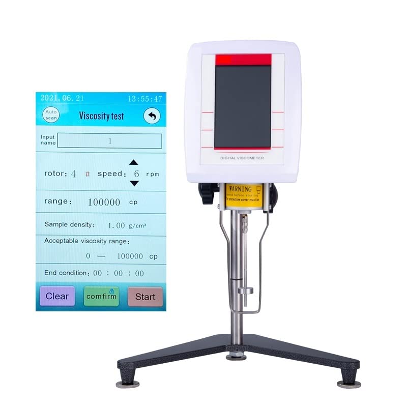 Viskositätsmessgerät, 6000000MPA.S 6 Millionen CPS NDJ-9S NDJ-8S NDJ-5S Viskosität Tester Messgerät Rotary Digitalviskosimeter mit Temperatursensor,Rotationsviskosimeter(RV-6M (NDJ-9S))
