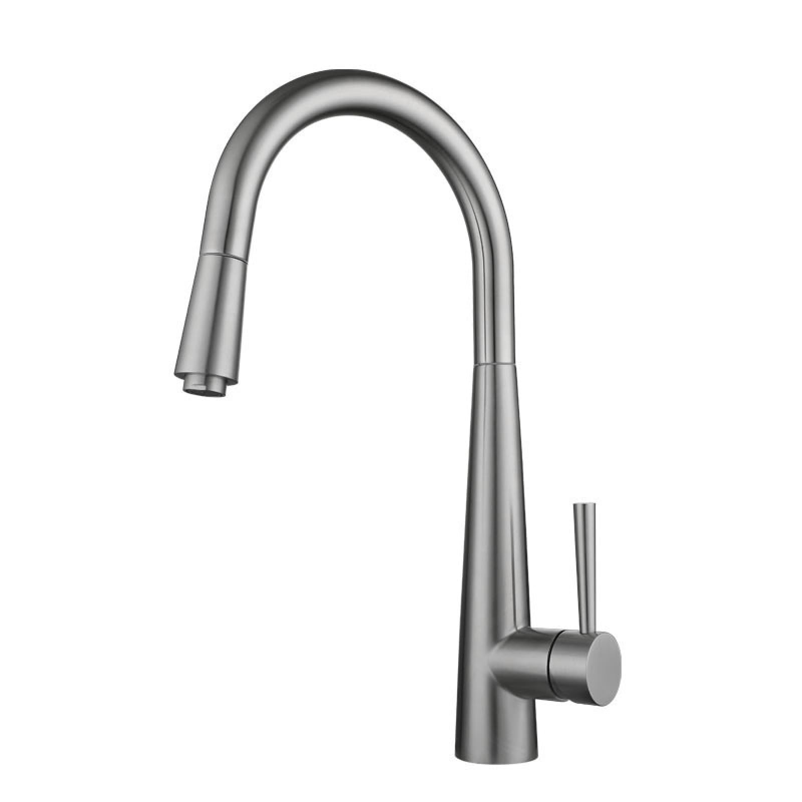 Fanjubei Brushed 304 Stainless Steel Kitchen Pull-Out Rotating Hot And Cold Water Faucet,
