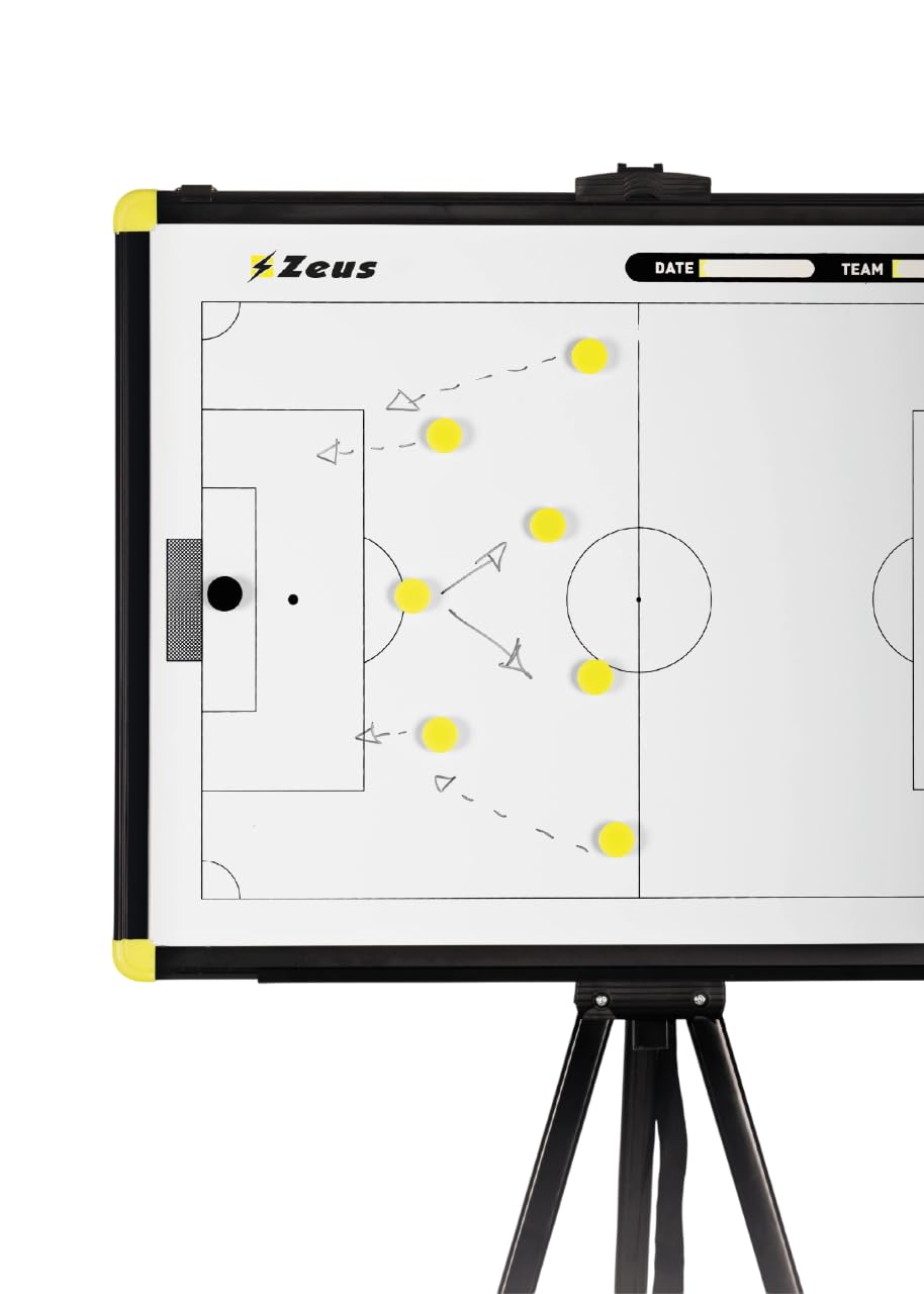 Etoile Tactic Board per Zeus Lavagna Magnetica con Treppiede Regolabile Sport Calcio Calcetto Relax Fitness Palestra Coach Allenatore Training Allenamento Accessori Partita Gara
