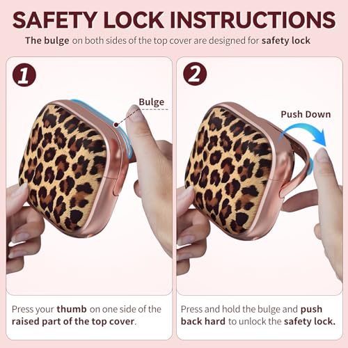 Image of Inesore for AirPods 4 Case Cover 2024 with Lock-Brown+Yellow Cheetah | Two-Piece Design,with Gold Keychain & Cleaning Pen,Support Wireless Charging,Cute Luxury Case for Women Girly