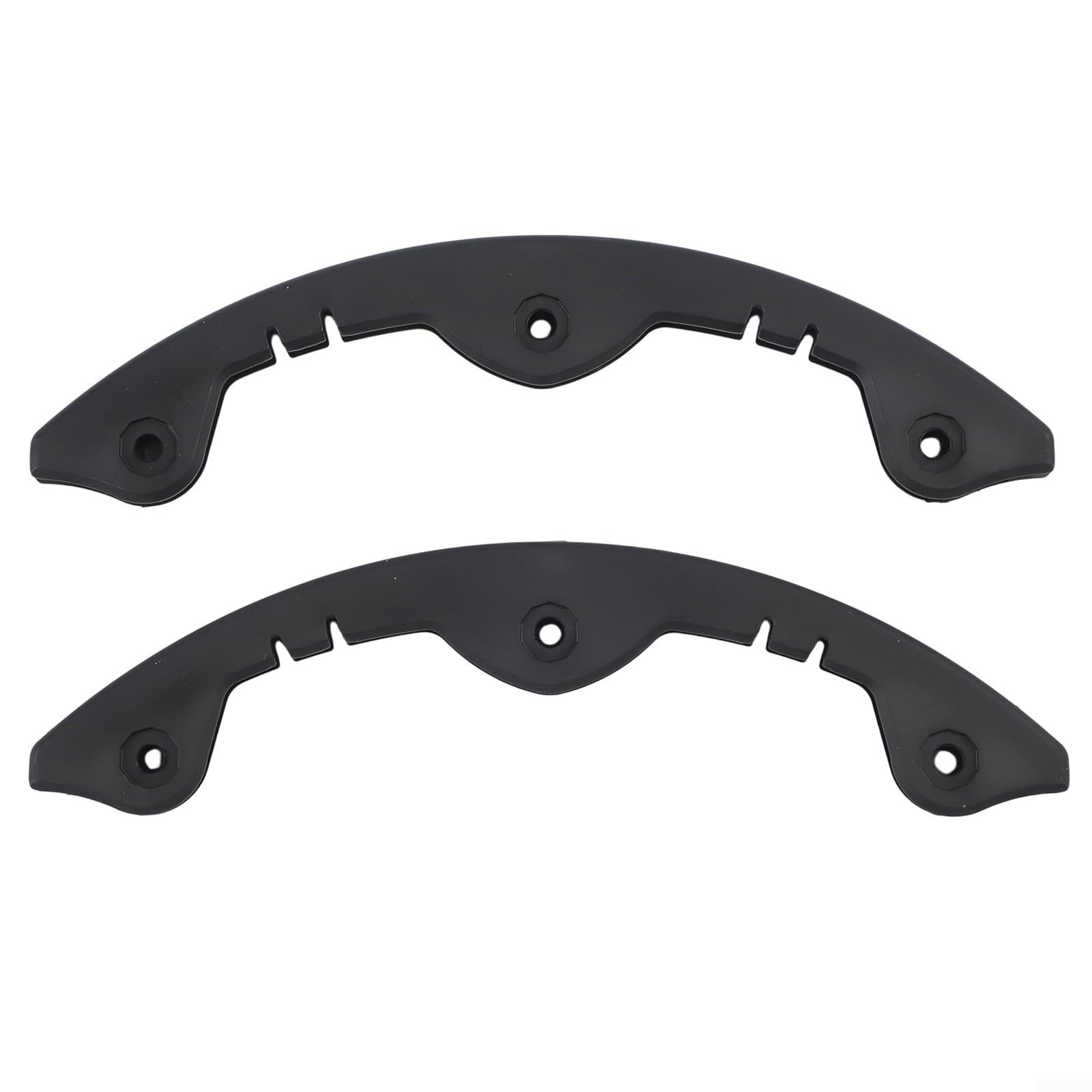 2 barras de protección de nariz para snowboard, tira de plástico para monopatín, esquí, longboard, borde anticolisión, negro (tipo A-B)