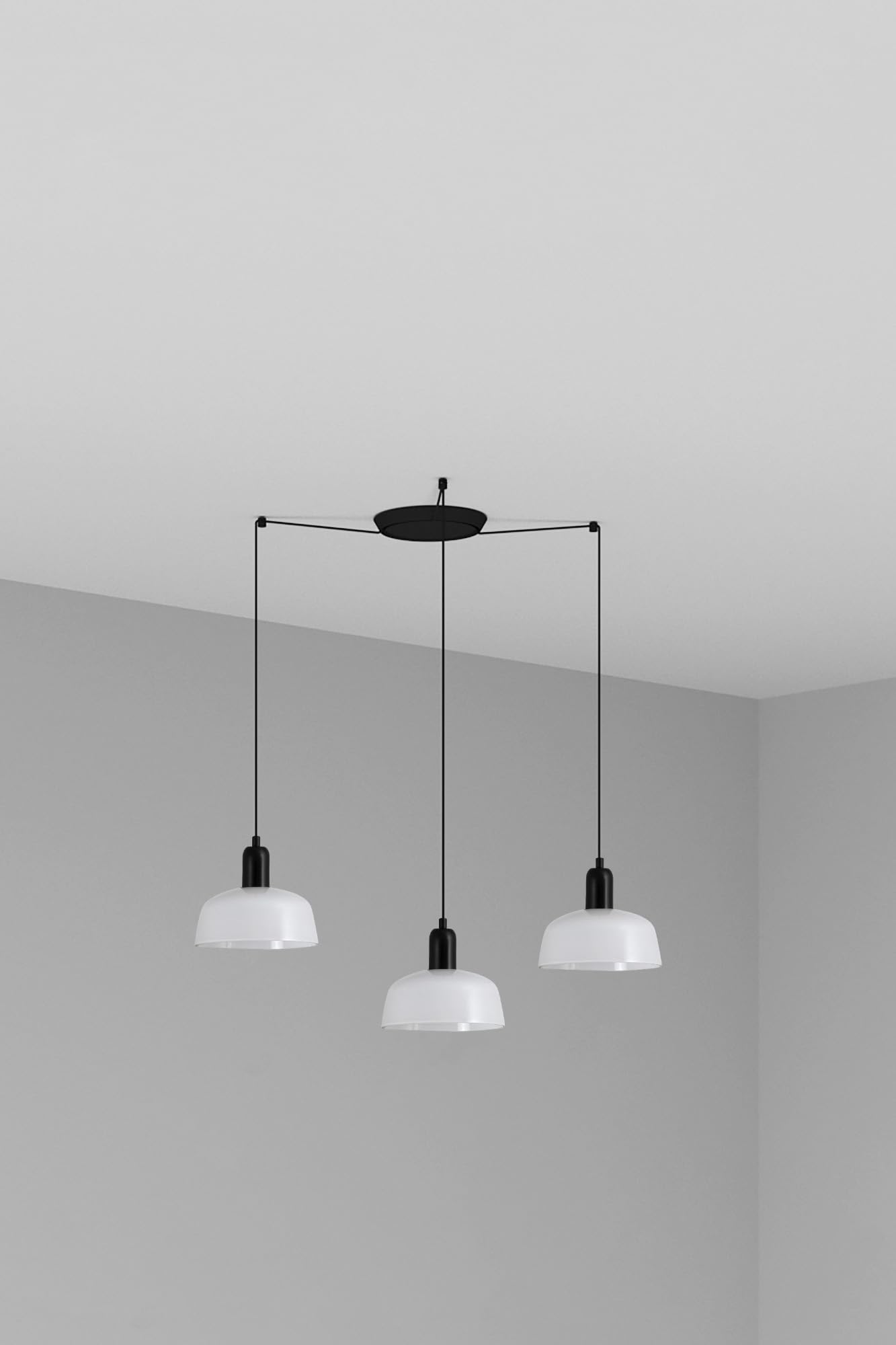 TATAWIN S 3L Lampe suspension verre blanche : finissez-en avec les pièces sombres