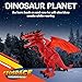 Geospace New Dragon Walking Dinosaur Toy – Smoke Breathing Fire Dragon Toy for Kids 3 & up, Walking Dinosaur Toys with Lights, Roaring Sound, Dragons Action Figure, Dragons for Gift (Firestorm)