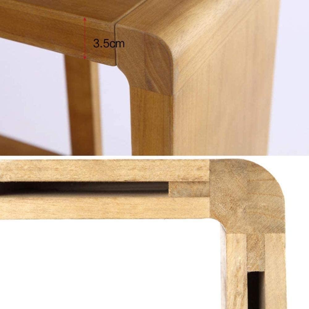 Carrito de Servicio de Vino de Madera Maciza con 4 Niveles para Cocina doméstica u Hotel. Carrito de té Negro con Estante móvil y Espacio de Almacenamiento.