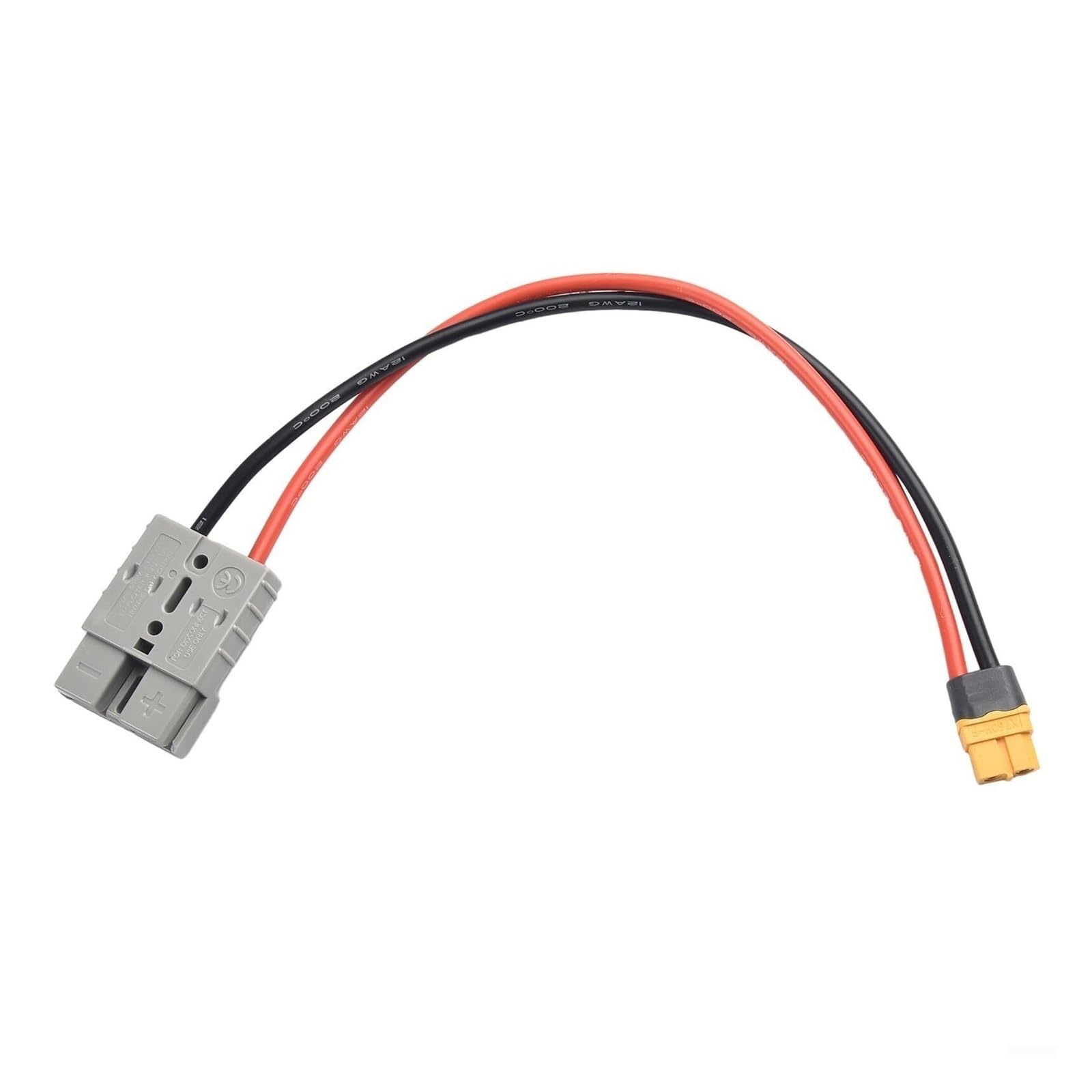 Adaptador de conector Anderson de 50 AMP 600 V – Cable de 12 AWG de 30 cm, aplicable a la estación de energía solar portátil XT60 RC
