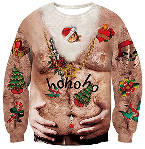 Ahegao Unisex Ugly Christmas Sweater 3D Printed Funny Graphic Pullover...
