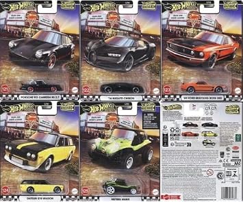 HOT WHEELS Premium Boulevard 5’li Bugatti Chiron, Porsche 911, Ford Mustang Boss, Meyers Manx, Datsun 510