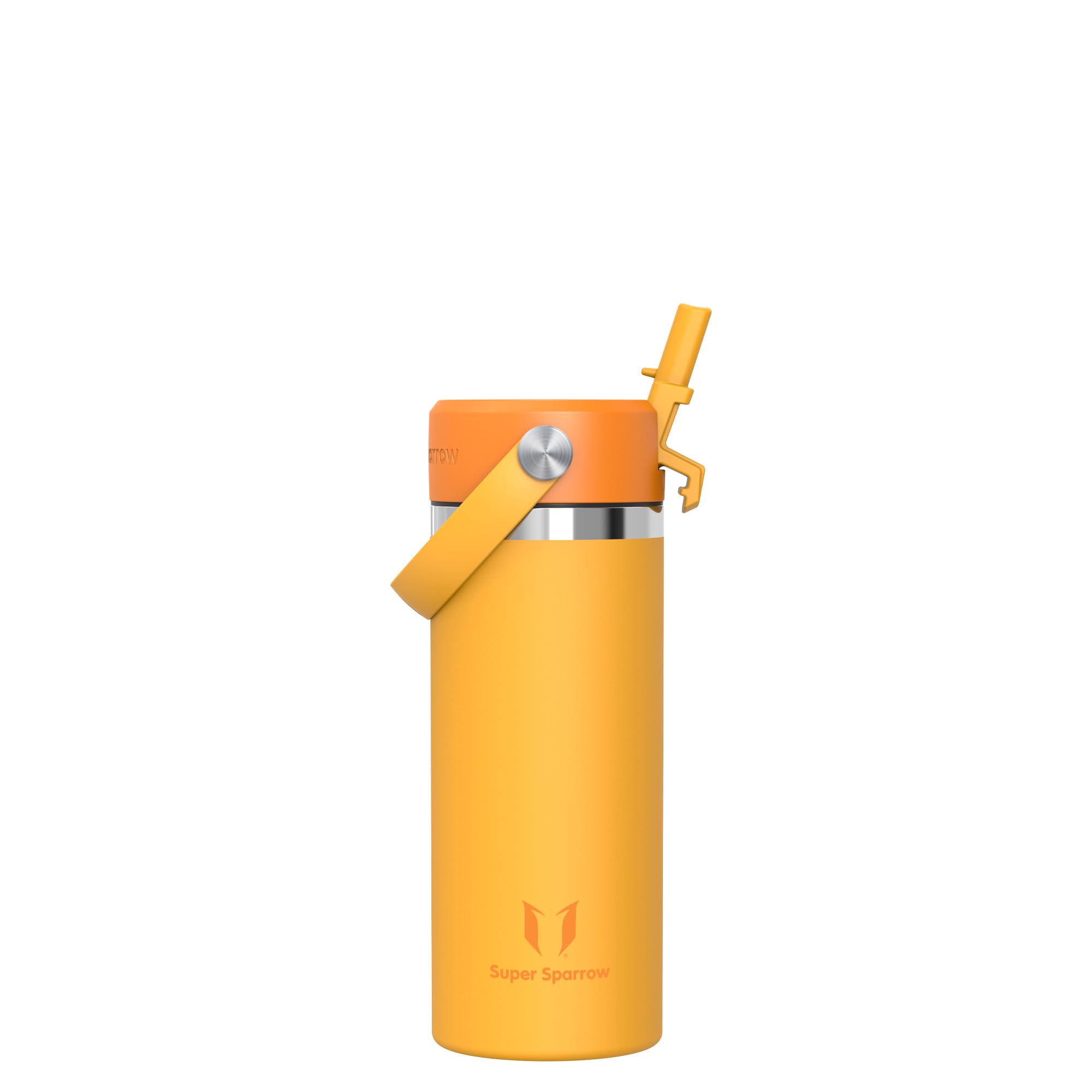 Sparrow Insulated Water Bottle Kids - 500ml - Wide Mouth Metal Bottles - SwivelSip Flask with Straw Lid - BPA-Free, Leakproof, Ergonomic - Ideal for Work, Gym, Travel, Sports